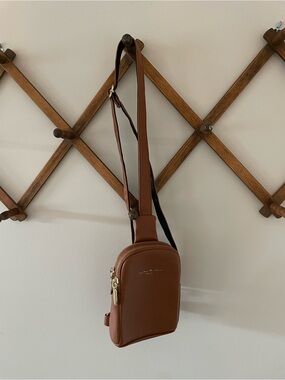 Brown Leather Crossbody Belt Bag